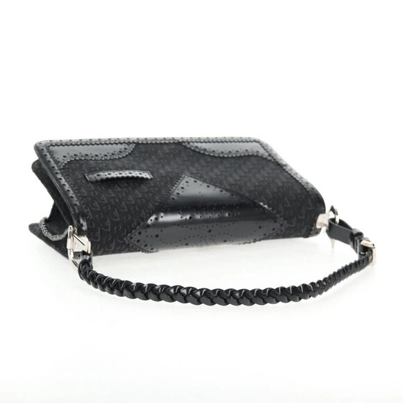 Christian Dior Trotter Canvas Shoulder Bag Black Silver Auth hk2968V - Picture 8 of 16